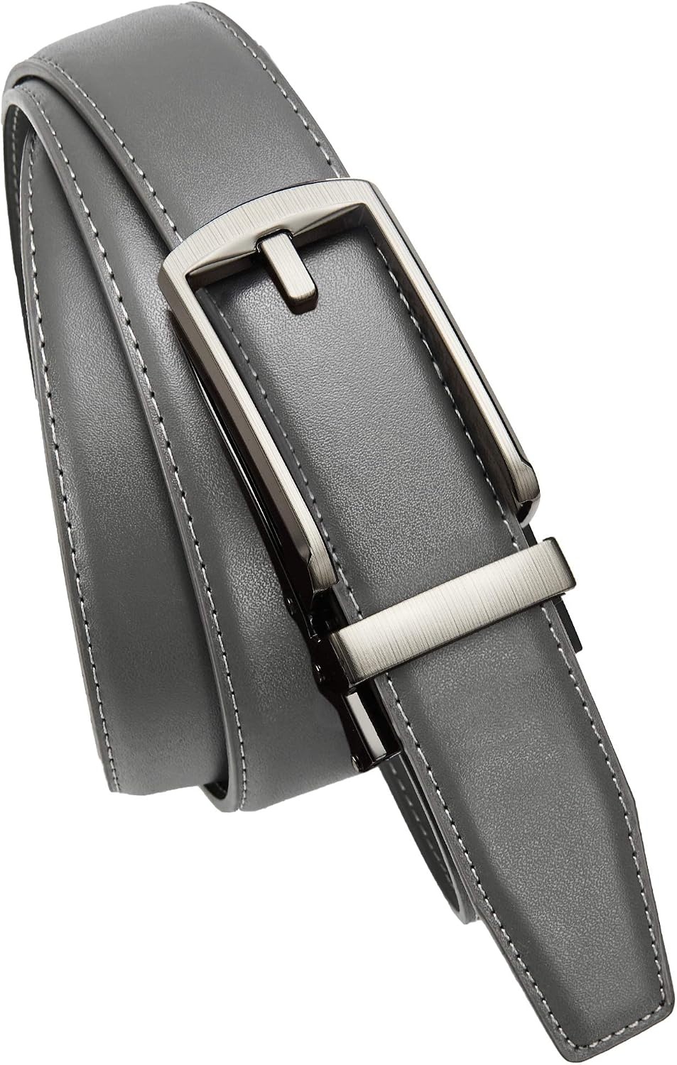 image:imageCHAOREN Mens Dress Belt 1 14 Leather Ratchet Belt Comfort ClickGrey
