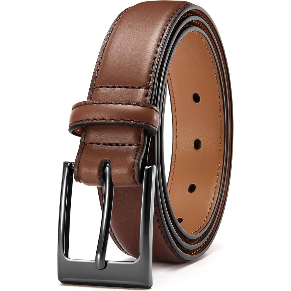 image:imageCHAOREN Mens Belts Leather Gift for Men Ideal Match for Mens Dress ShoesDark Brown Width 29mm
