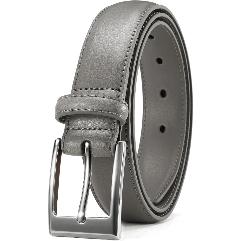 image:imageCHAOREN Mens Belts Leather Gift for Men Ideal Match for Mens Dress ShoesGrey Width 29mm