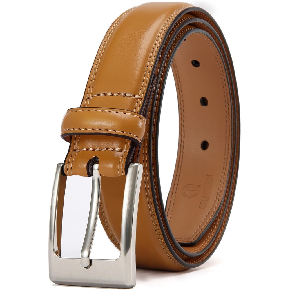 image:imageCHAOREN Mens Belts Leather Gift for Men Ideal Match for Mens Dress ShoesLight Tan Width 29mm
