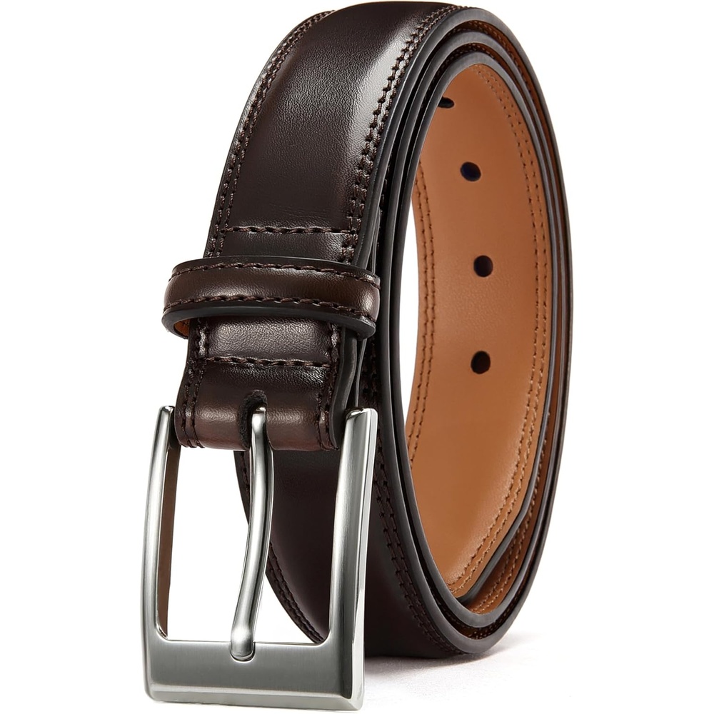 image:imageCHAOREN Mens Belts Leather Gift for Men  Ideal Match for Mens Dress ShoesMahogany  Width 29mm