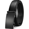 image:imageCHAOREN Mens Leather Ratchet Belt  1 38 for Dress PantsBlack