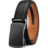 image:imageCHAOREN Mens Leather Ratchet Belt  1 38 for Dress PantsCarbon Fiber  Black Classic