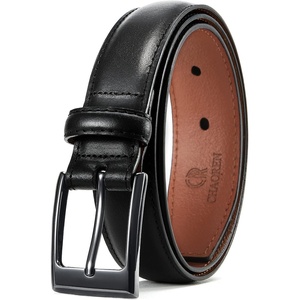 CHAOREN Mens Belts Leather Gift for Men – Ideal Match for Mens Dress Shoes(Black / Width 29mm)
