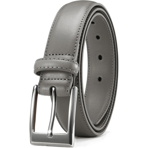 CHAOREN Mens Belts Leather Gift for Men – Ideal Match for Mens Dress Shoes(Grey / Width 29mm)