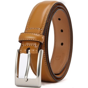 CHAOREN Mens Belts Leather Gift for Men – Ideal Match for Mens Dress Shoes(Light Tan / Width 29mm)
