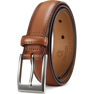 CHAOREN Mens Belts Leather Gift for Men – Ideal Match for Mens Dress Shoes(Tan / Width 29mm)