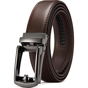 CHAOREN Mens Dress Belt – 1 1/4″ Leather Ratchet Belt Comfort Click(Dark Brown)