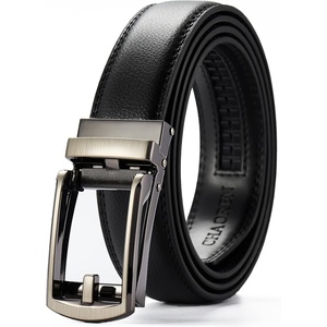 CHAOREN Mens Dress Belt – 1 1/4″ Leather Ratchet Belt Comfort Click(Laser)