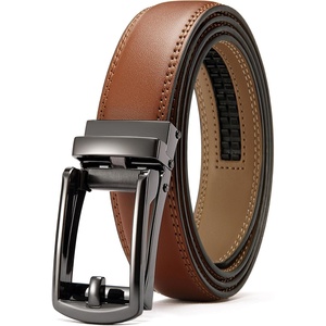 CHAOREN Mens Dress Belt – 1 1/4″ Leather Ratchet Belt Comfort Click(Tan)