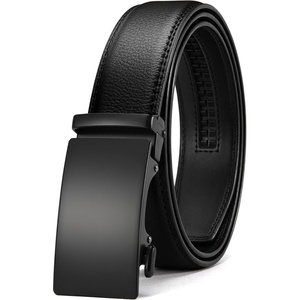 CHAOREN Mens Leather Ratchet Belt – 1 3/8″ for Dress Pants(Black)