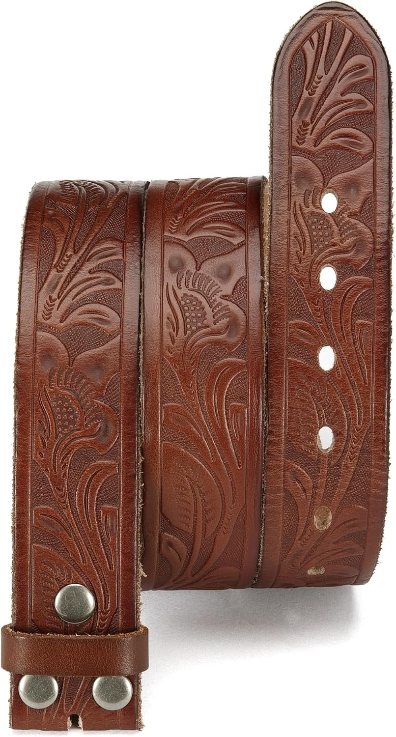 image:imageCHAOREN Western Belts for Men without Buckle 15 Full Grain Leather Strap