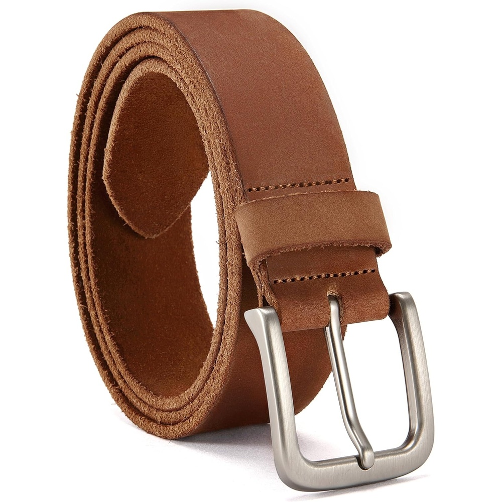 image:imageCHAOREN Mens Belts Casual for Jeans FullGrain Leather Durable Cowhide