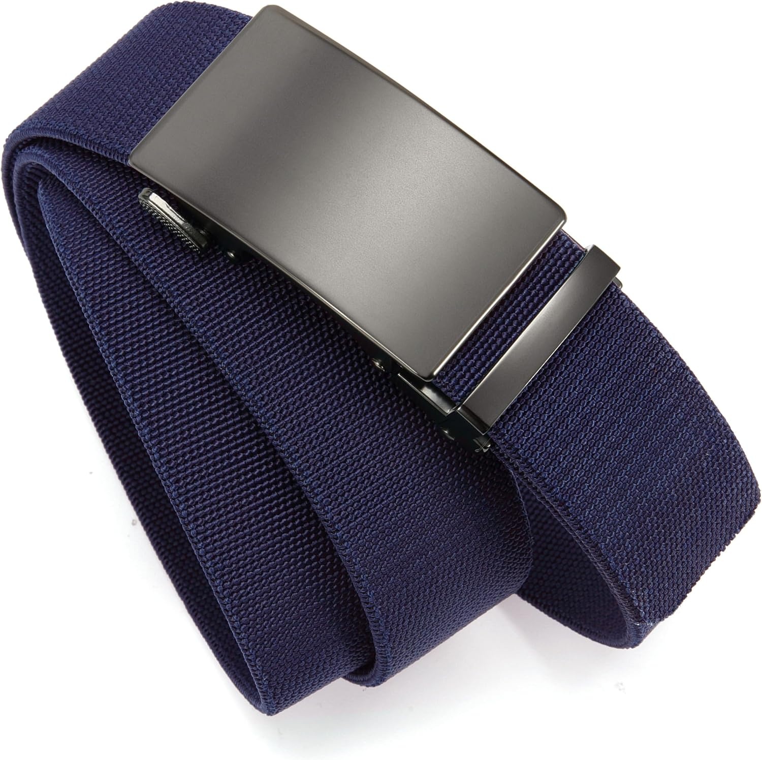 image:imageCHAOREN Mens Belt Stretchable Elastic Golf Nylon Web Adjustable BeltEmatted GunBlue