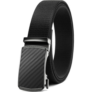 CHAOREN Mens Belt Stretchable – Elastic Golf Nylon Web Adjustable Belt(A-carbon Fiber Imperial/Black)