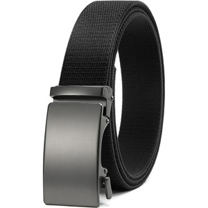 CHAOREN Mens Belt Stretchable – Elastic Golf Nylon Web Adjustable Belt(B-matted Gun/Black)