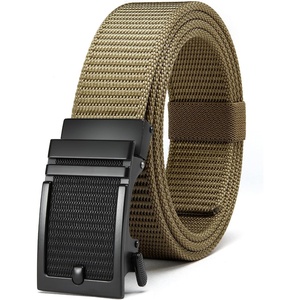 YOETEY Ratchet Tactical Belt for Men – 1.5″ Military Nylon Web Belts(Classic Buckle – Brown)