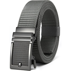 YOETEY Ratchet Tactical Belt for Men – 1.5″ Military Nylon Web Belts(Classic Buckle – Grey)