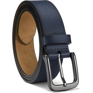 CHAOREN Mens Belts Leather 35mm for Jeans – Tough at Work, Sharp Daily(Blue H / Black)