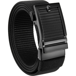 CHAOREN Ratchet Belts for Men, Nylon Web Golf Belt with Automatic Buckle(Classic Gun 35mm)