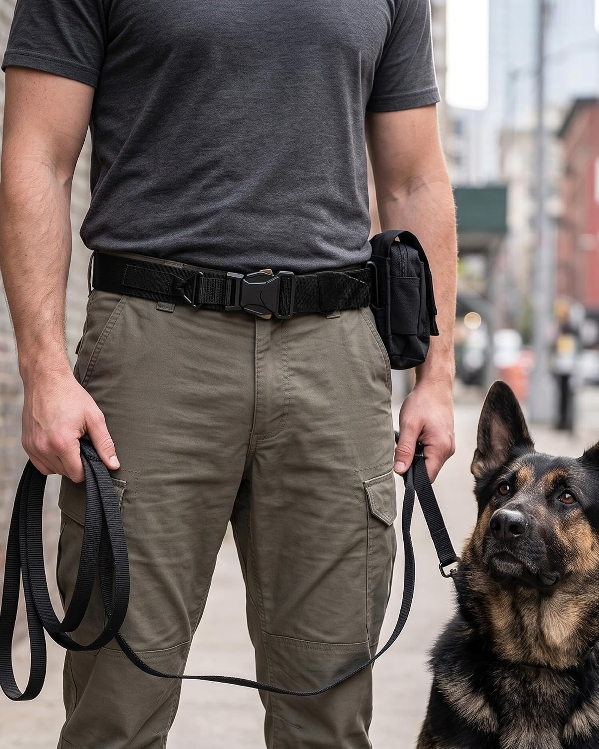 image:imageCHAOREN Riggers Belt Men 15 Tactical Belt with VRingBlack