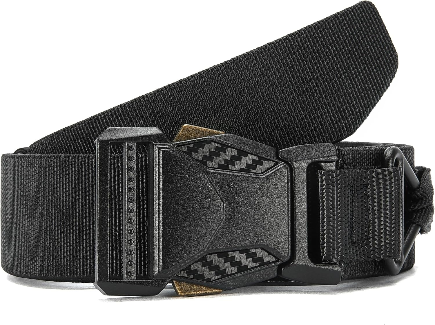image:imageCHAOREN Riggers Belt Men 15 Tactical Belt with VRingCarbon Fiber Black