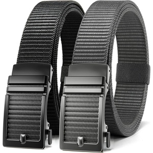 CHAOREN 1.5″ Nylon Ratchet Belt Men – Casual Work Belt for Jeans(Classic / Black & Grey 35mm)