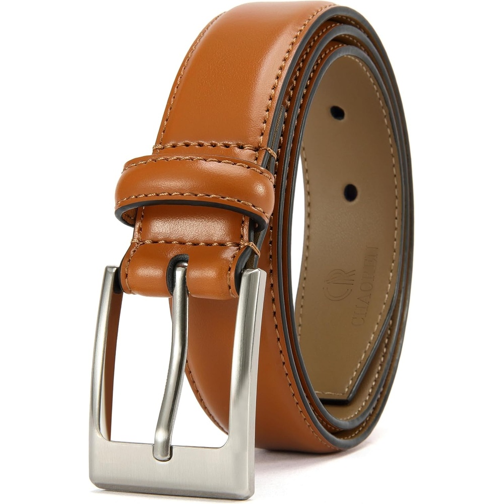 image:imageCHAOREN Boys Dress Belt 1 18 Leather Belt for School UniformBrown Tan