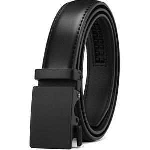 CHAOREN 1″ Boys Ratchet Dress Belt Adjustable Leather Belt(Black)