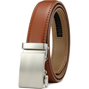 CHAOREN 1″ Boys Ratchet Dress Belt Adjustable Leather Belt(Brown)