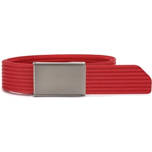CHAOREN Men’s Nylon Webbing Belt – 1.5″ Golf Belt with Zinc Alloy Buckle(Red)