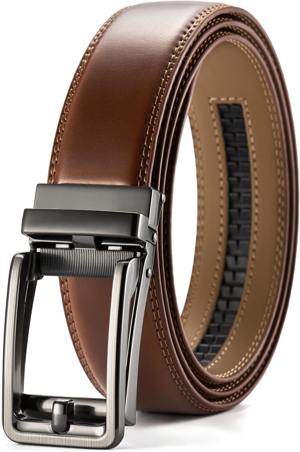 image:imageCHAOREN 40mm Ratchet Belt Buckle Only for 1 38 Slide Belt Strap Automatic Click Buckle Adjustable40mm Click Gun