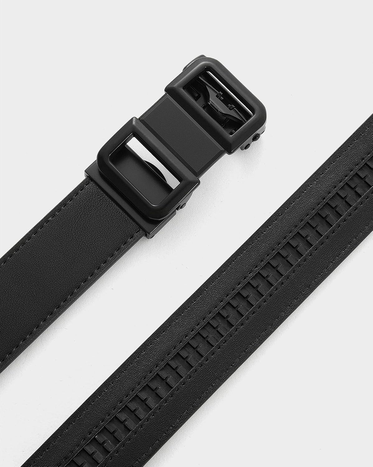 image:imageCHAOREN 40mm Ratchet Belt Buckle Only for 1 38 Slide Belt Strap Automatic Click Buckle Adjustable40mm Double D Black