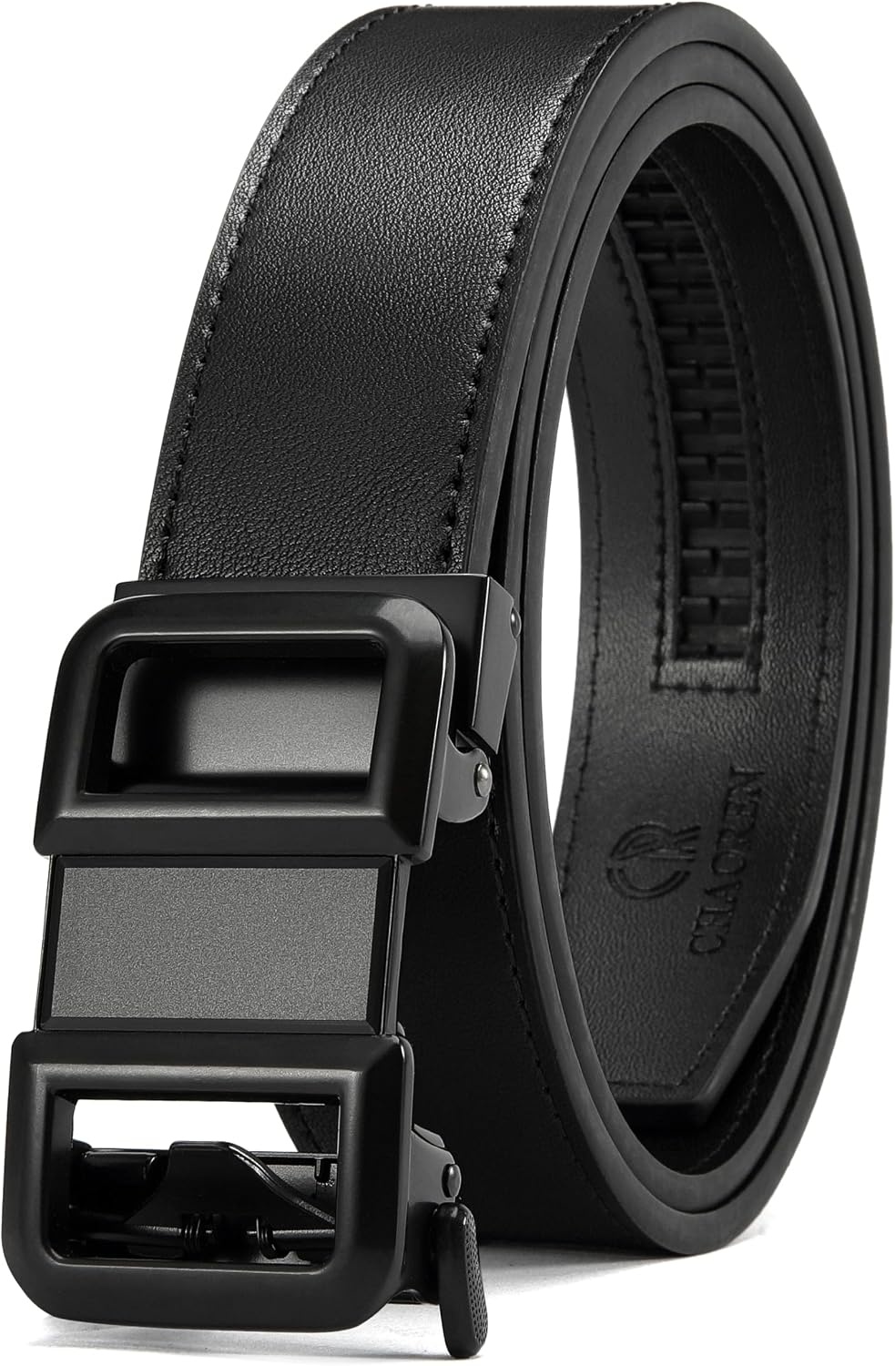 image:imageCHAOREN 40mm Ratchet Belt Buckle Only for 1 38 Slide Belt Strap Automatic Click Buckle Adjustable40mm Double D Black