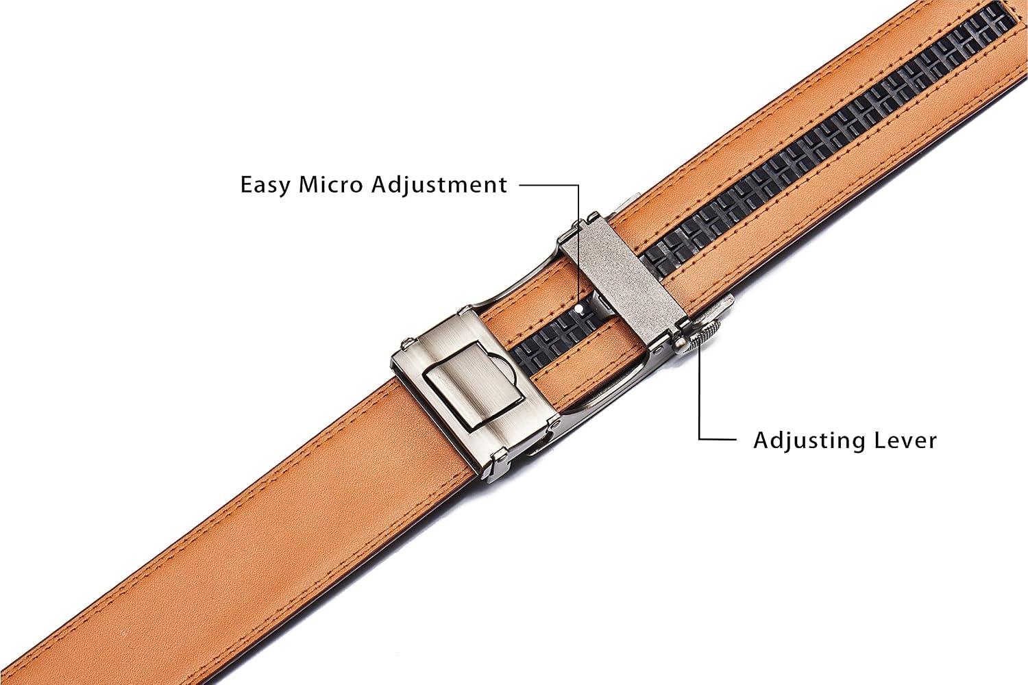 image:imageCHAOREN 40mm Ratchet Belt Buckle Only for 1 38 Slide Belt Strap Automatic Click Buckle Adjustable40mm Essential Buckle Black