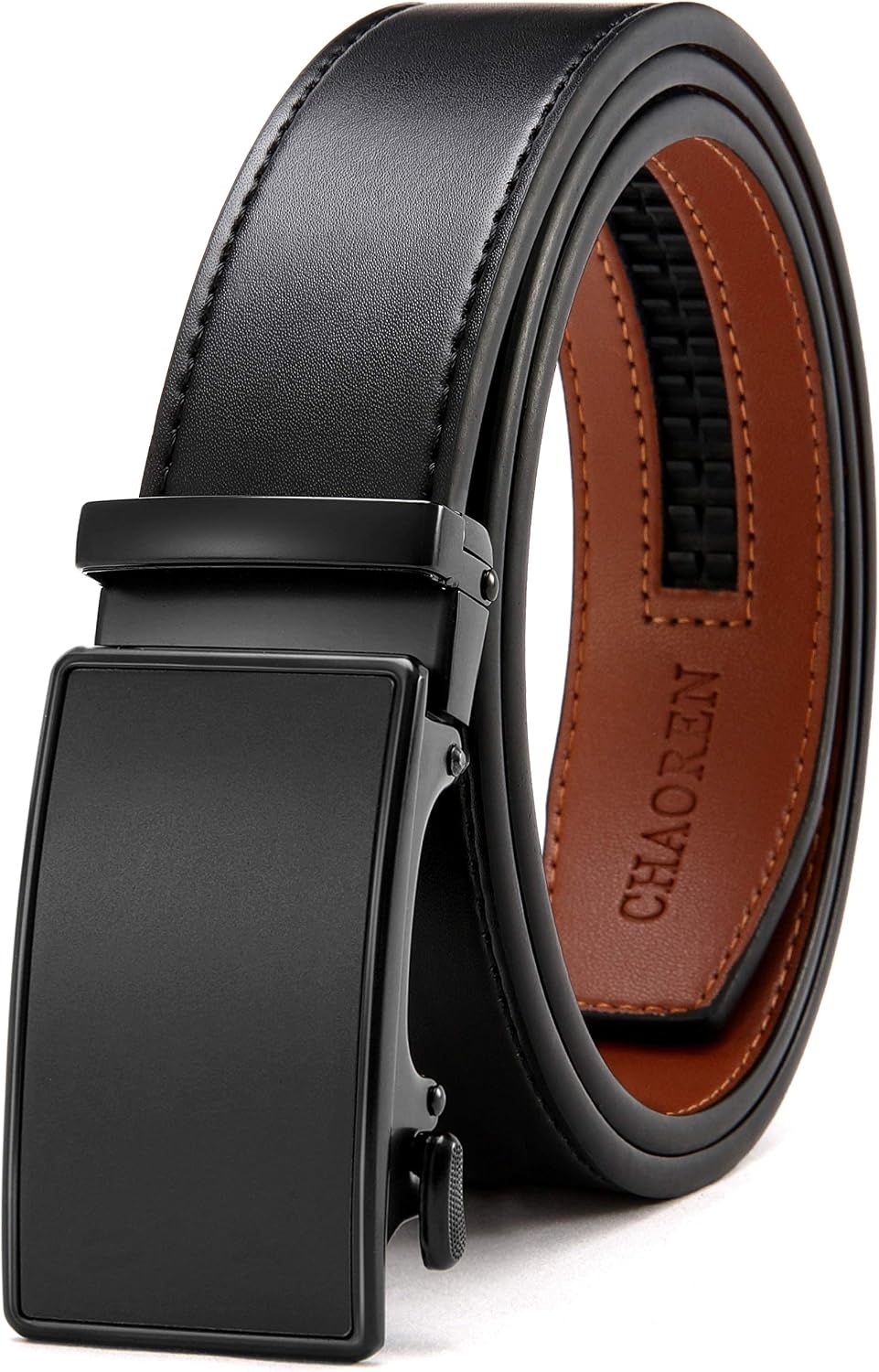 image:imageCHAOREN 40mm Ratchet Belt Buckle Only for 1 38 Slide Belt Strap Automatic Click Buckle Adjustable40mm Essential Buckle Black