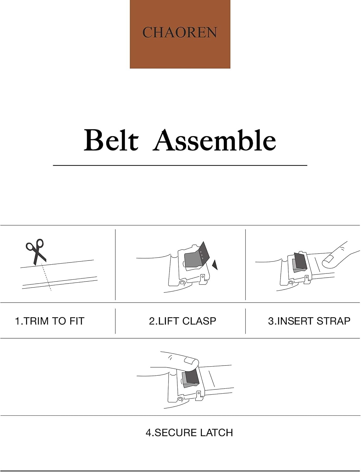 image:imageCHAOREN Ratchet Belt Strap Only 1 18 Replacement Leather Belt 125 without Buckle