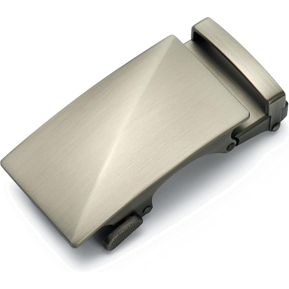 image:imageCHAOREN 40mm Ratchet Belt Buckle Only for 1 38 Slide Belt Strap Automatic Click Buckle Adjustable40mm Brushed Titanium