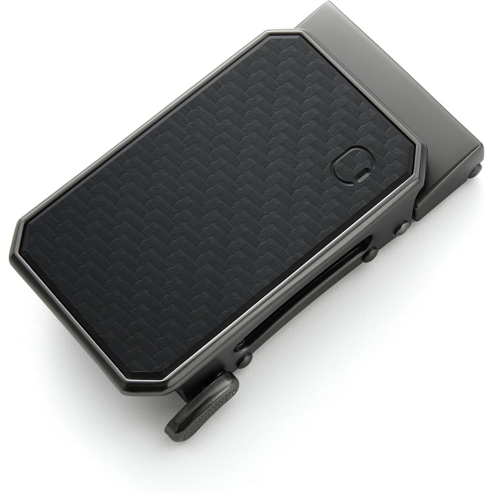 image:imageCHAOREN 40mm Ratchet Belt Buckle Only for 1 38 Slide Belt Strap Automatic Click Buckle Adjustable40mm  Carbon Fiber Aluminum