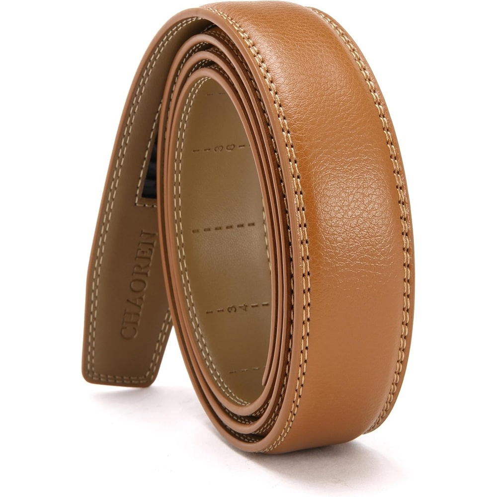 image:imageCHAOREN Ratchet Belt Replacement Strap 1 14Litchi Light Brown