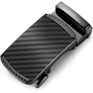 CHAOREN 40mm Ratchet Belt Buckle Only for 1 3/8 Slide Belt Strap, Automatic Click Buckle Adjustable(35mm – Carbon Fiber Black)