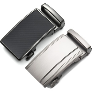 CHAOREN 40mm Ratchet Belt Buckle Only for 1 3/8 Slide Belt Strap, Automatic Click Buckle Adjustable(40mm – Black & Silver)