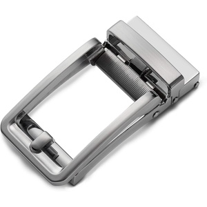 CHAOREN 40mm Ratchet Belt Buckle Only for 1 3/8 Slide Belt Strap, Automatic Click Buckle Adjustable(40mm – Click Silver)