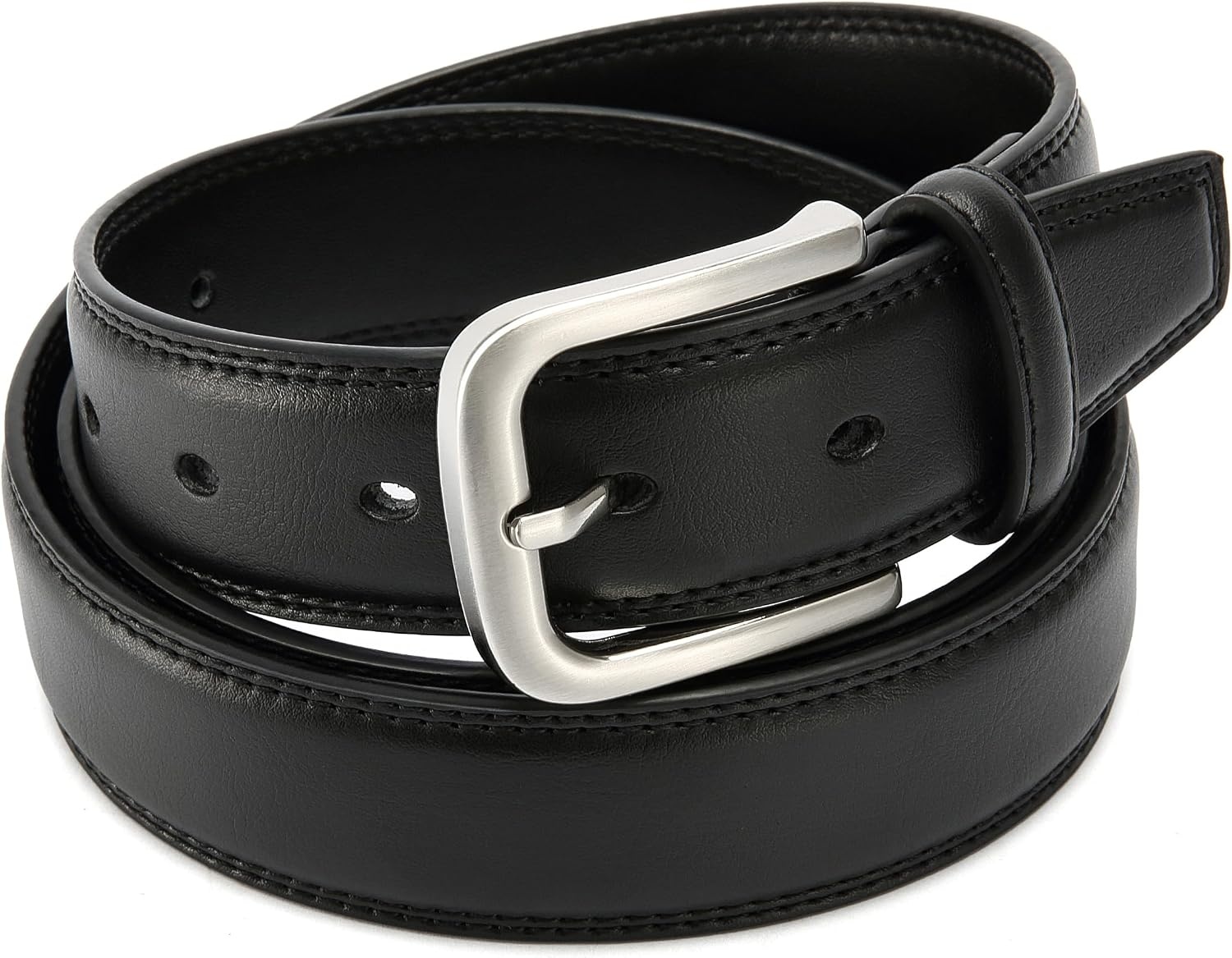 image:imageCHAOREN Mens Belts Leather 35mm for Jeans Tough at Work Sharp DailyBlack Silver