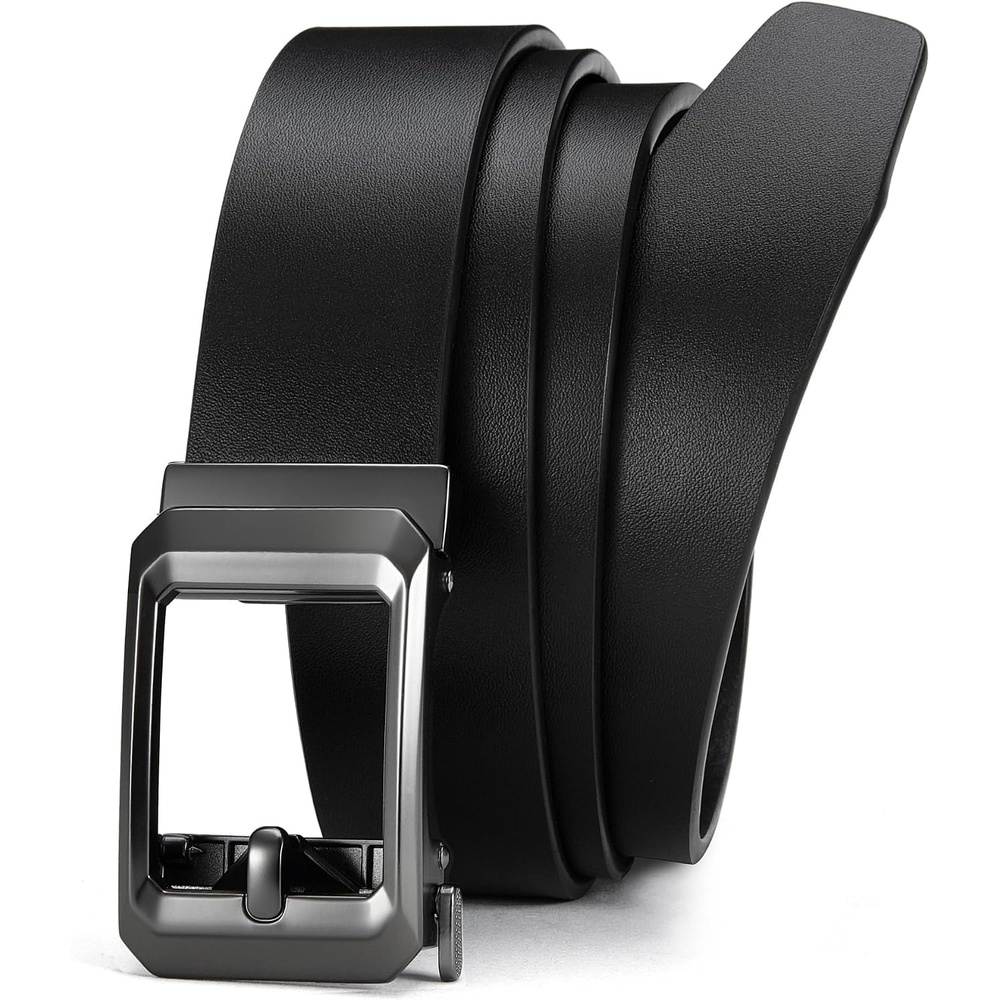 image:imageCHAOREN Mens Ratchet Belt 15 Mens Belt Leather for Casual JeansCharcoal