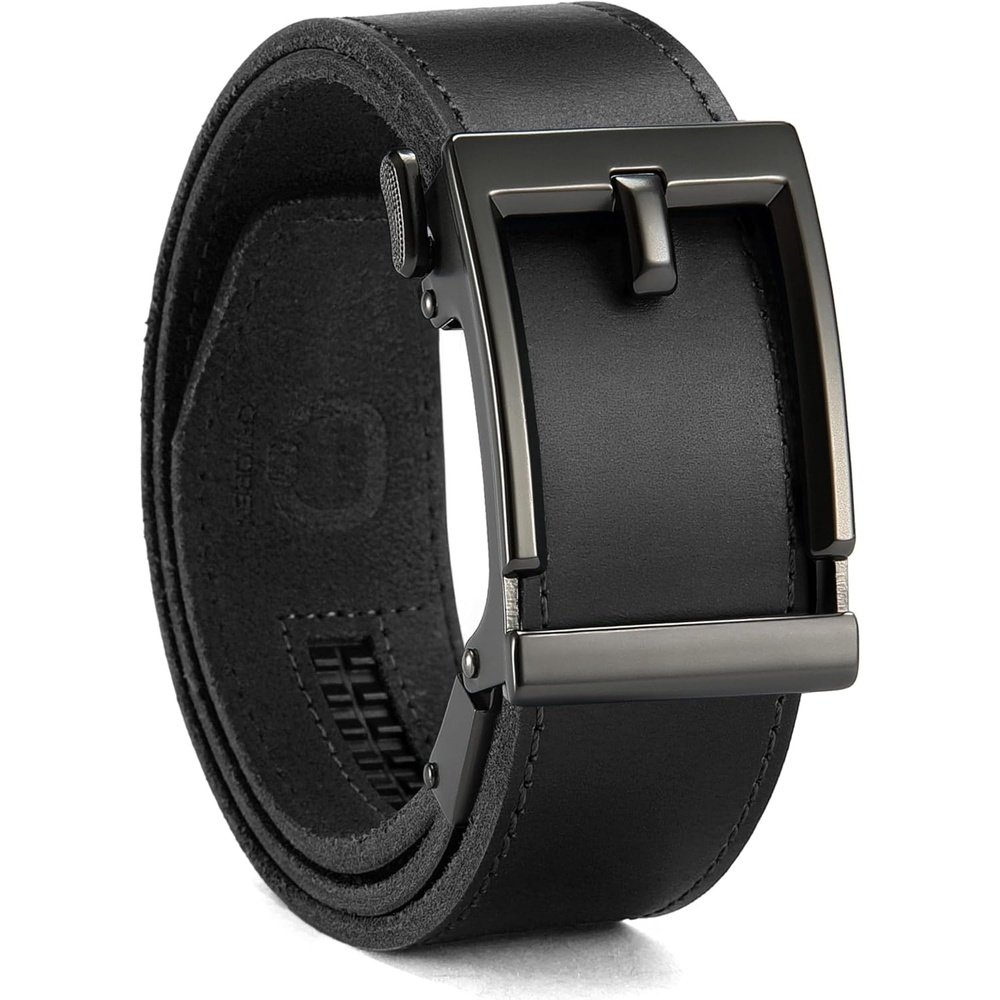 image:imageCHAOREN Mens Ratchet Belt 15 Mens Belt Leather for Casual JeansGun Black