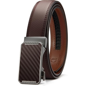 CHAOREN Leather Ratchet Belt for Men – Mens Dress belt, Customizable Fit(Brown)