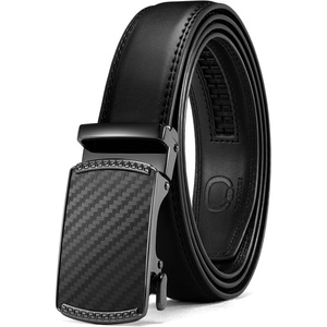 CHAOREN Leather Ratchet Belt for Men – Mens Dress belt, Customizable Fit(Charcoal Depiction / Black)