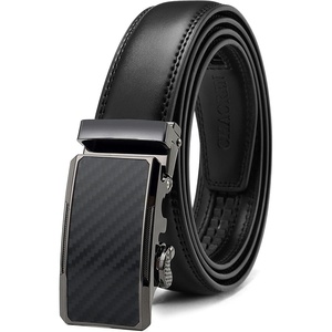 CHAOREN Leather Ratchet Belt for Men – Mens Dress belt, Customizable Fit(Classic Carbon Fiber – Black)