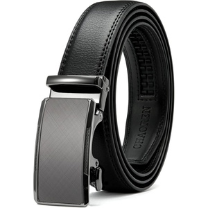 CHAOREN Leather Ratchet Belt for Men – Mens Dress belt, Customizable Fit(Radiant Ore – Black)